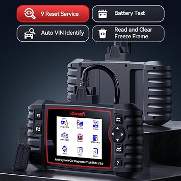 iCarsoft 2025 BMM V2.0 OBD2 Scanner for BMW/Mini/Rolls-Royce, Full System Diagnostic Tool Code Reader with 9 Resets-Oil/SAS/EPB/BMS/ETC/D.P.F/BLD/INJ/TPMS, AutoVIN Battery Test, Lifetime Update