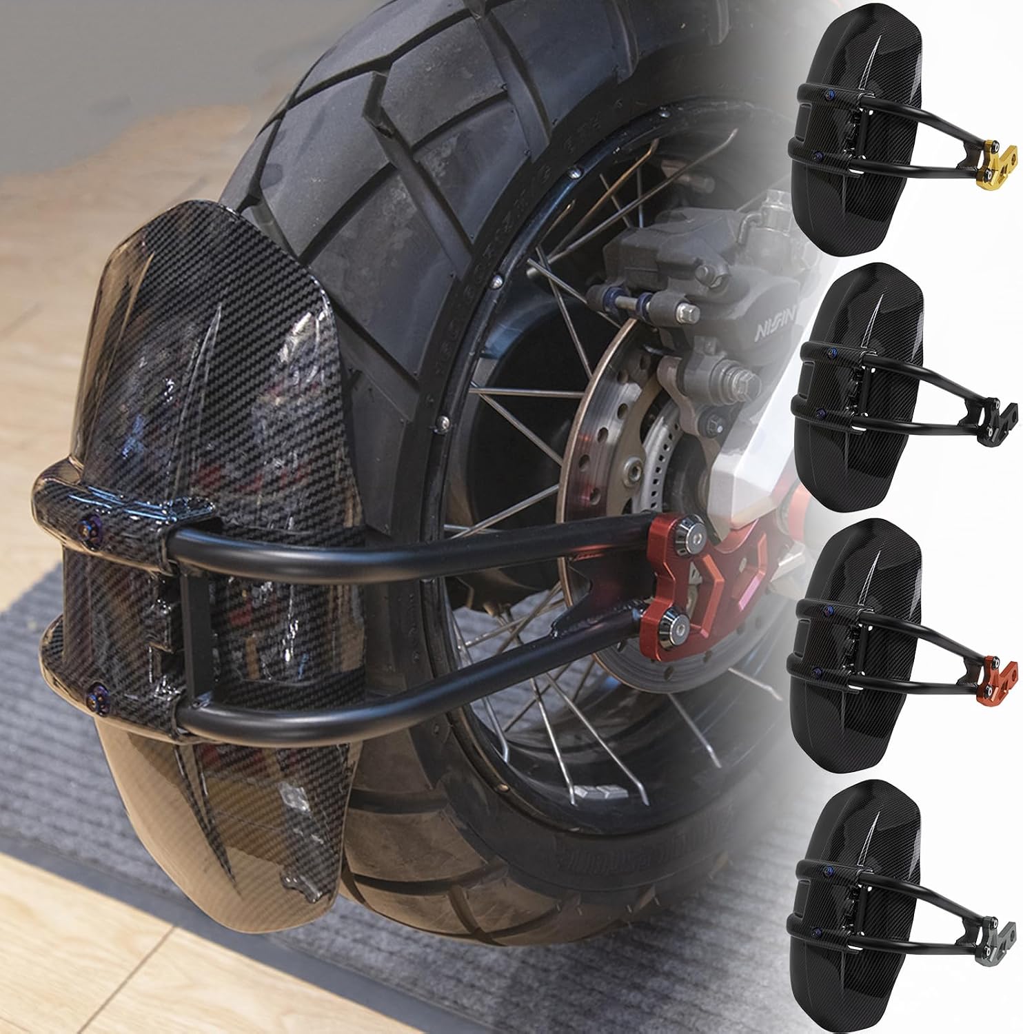 Motorcycle Rear Wheel Side Arm Fender Hugger Mudguard Cover Compatible with H-onda XADV750 X-ADV750 XADV X-ADV X ADV 750 2017 2018 2019 2020 2021 2022 2023 (Black)