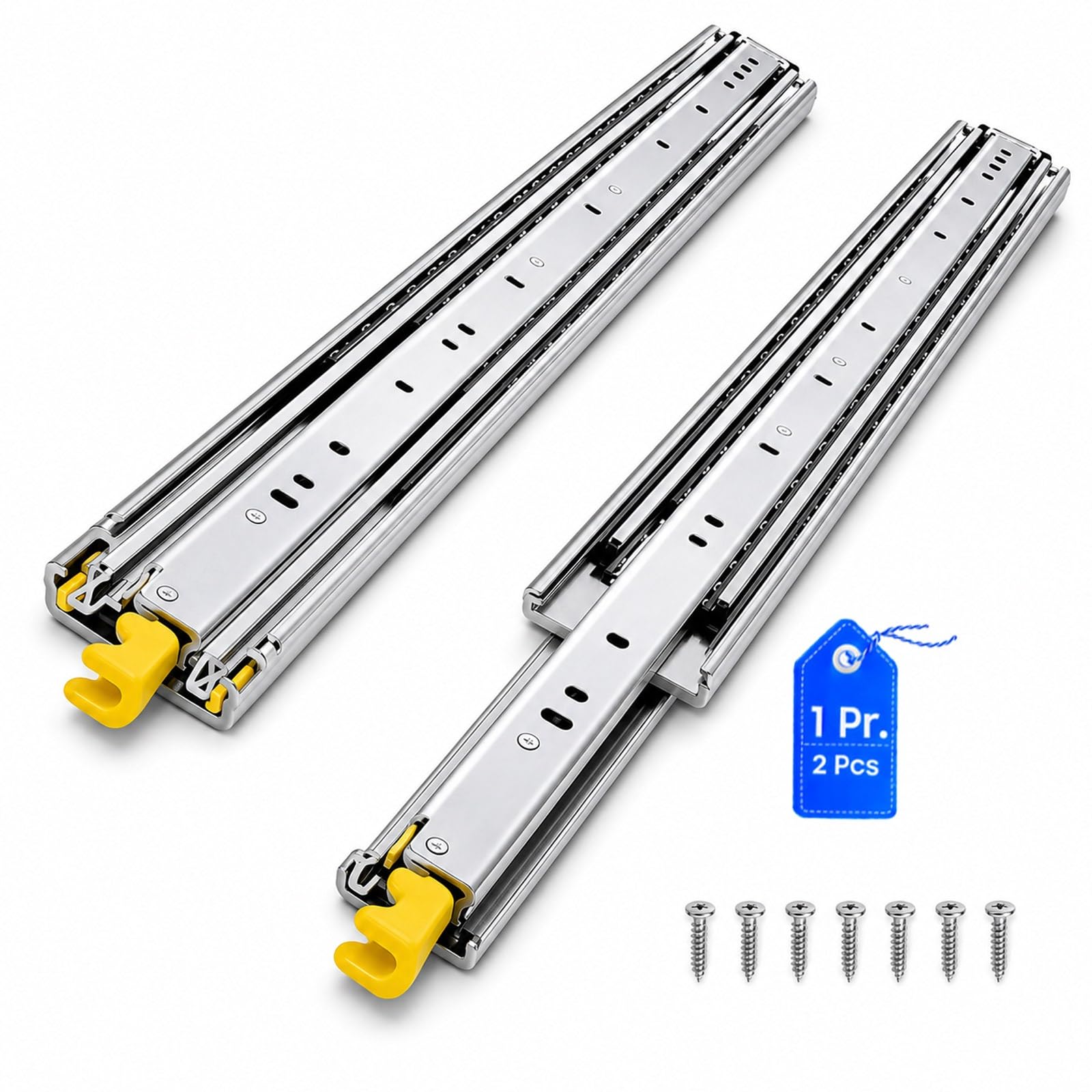 Guide Cassetto Pesanti 500 lbs, Estrazione Totale con Cuscinetti