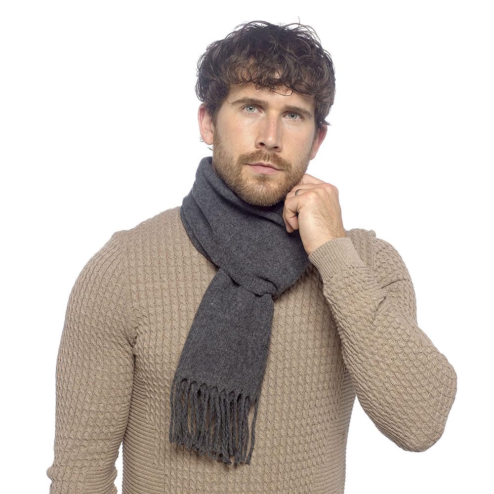 Undercover Mens Plain Scarf GL1303 Charcoal