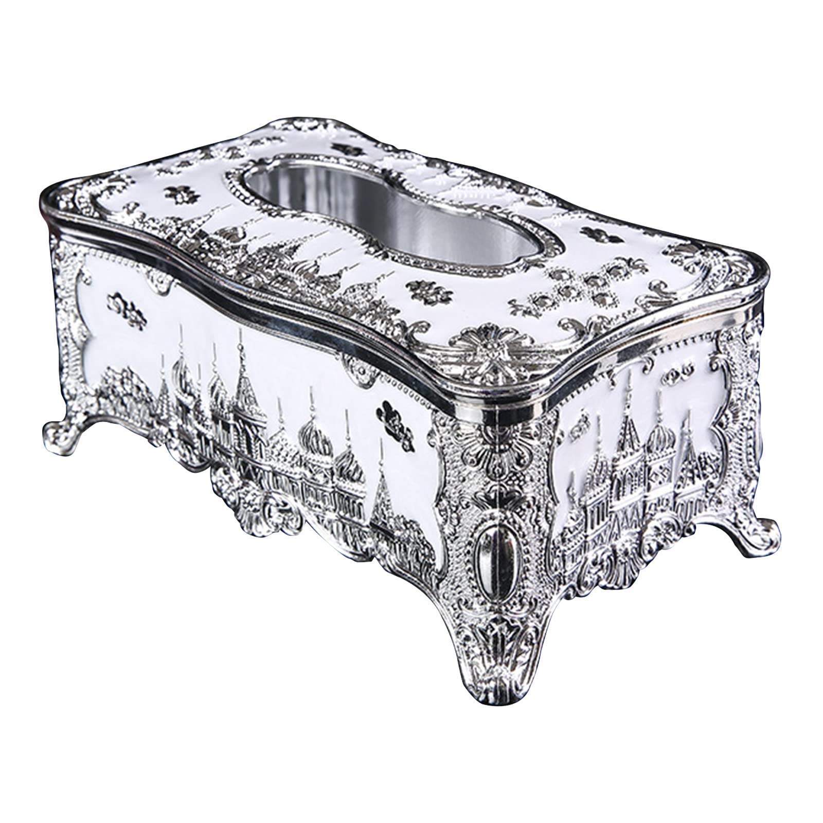 Kalttoy European Decorative Tissue Box Facial-Tissue Box Holder Cover Vintage-Desk Holder Dispenser for Home Decorative Napkin for Table Party