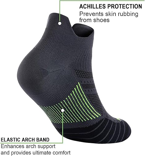 Miniatura 5 de PAPLUS Calcetines de compresión de tobillo para hombres y mujeres, 246 pares, calcetines de compresión de corte bajo con soporte para el tobillo