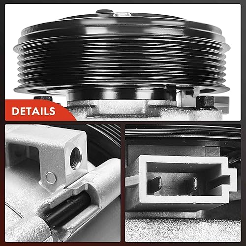 Miniatura 8 de A-Premium Compresor de aire acondicionado de CA con embrague compatible con Ford Ranger 2.3L 2001-2011 y Mazda B2300 2.3L 2001-2009, B4000 4.0L