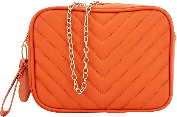 Orange Crossbody Bags for Women Orange Purse Suitable for Dating, Shopping
