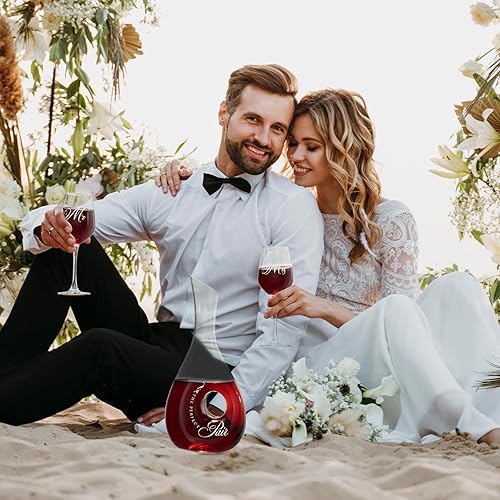 Miniatura 7 de AW BRIDAL Regalos de boda Regalos de boda Regalos románticos de aniversario de compromiso para parejas, regalos de despedida de soltera - Decantador