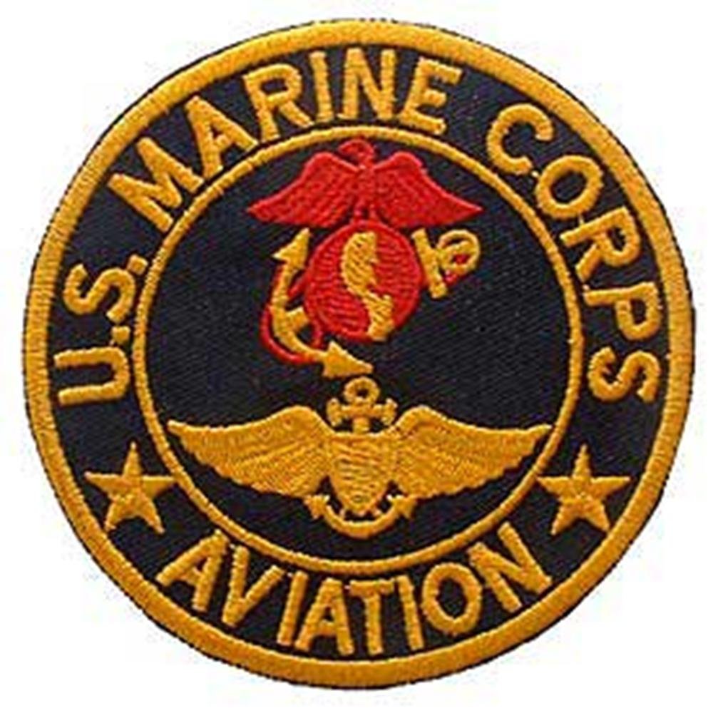 Patch USMC Aviación USN EagleEmblems bordado negro y rojo de 3 pulgadas para chaquetas