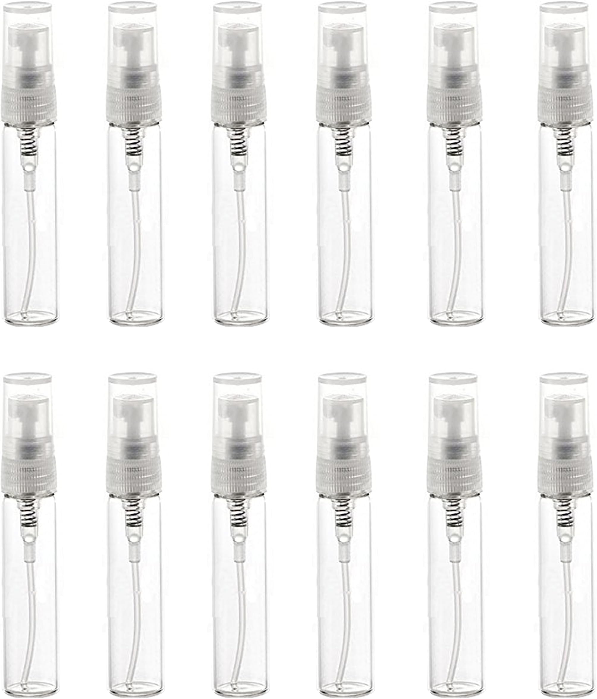 nsb HERBALS Empty 10 ml Clear / Transparent Mini Pocket Pen Spray Bottles Refillable Bottle Sanitizer, Perfume, Attar, Lotion, Essential Oils, Aromatic Water, Blend (12)