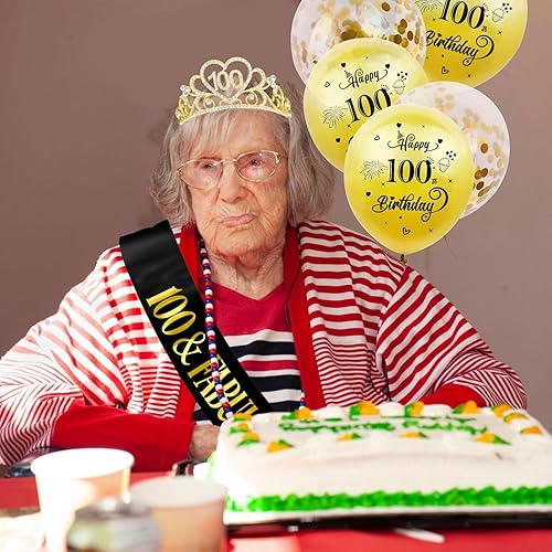 Miniatura 24 de Kit de tiara y banda de cumpleaños número 75 – '75 y fabuloso' banda negra y corona de diamantes de imitación dorados para mujer 75 cumpleaños