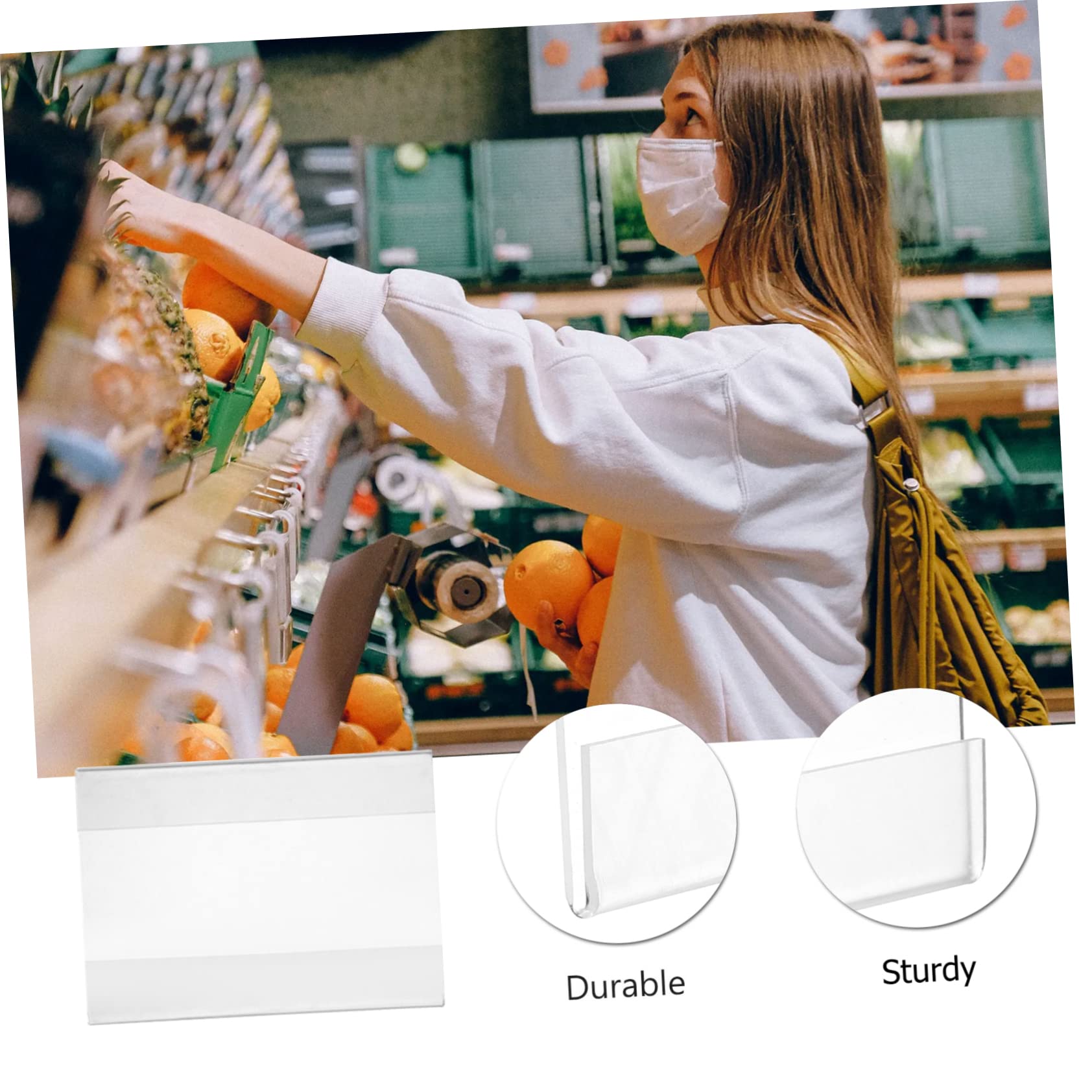 jojofuny 50stücke Acryl Preisschildhalter Transparente Tischaufsteller Für Supermärkte Und Geschäfte Einfach Zu Wechselnde Preisschilder Robust Und Langlebig Für Preispräsentationen