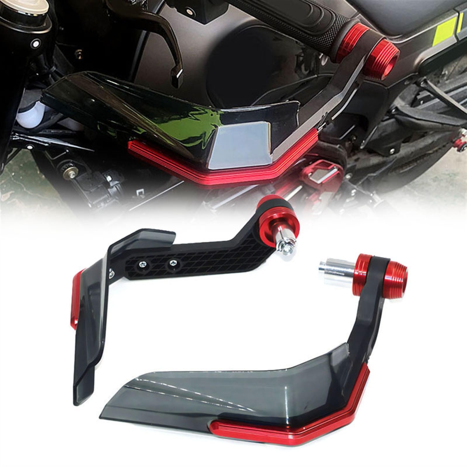 Protège-mains pour KYMCO Downtown et Xciting toutes années - Paire de déflecteurs noirs