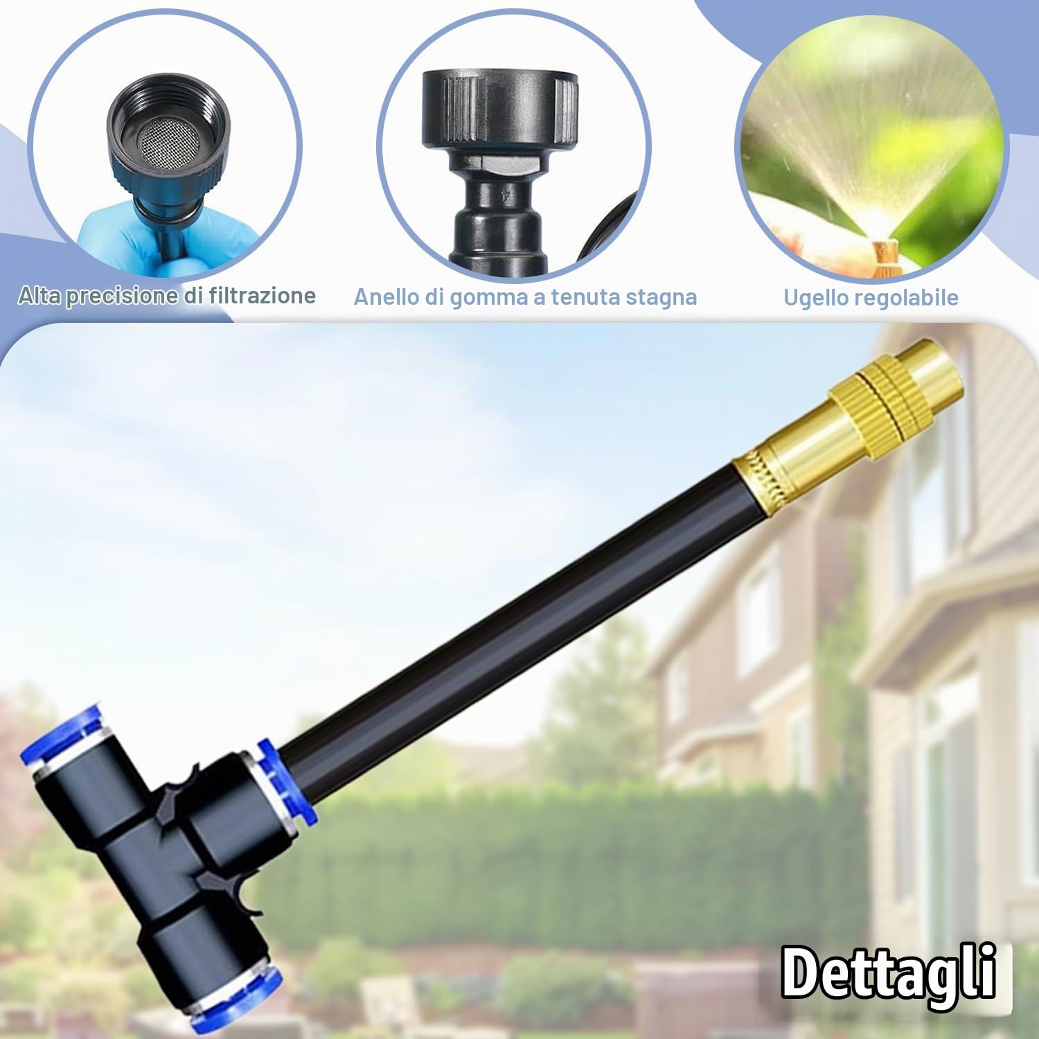 360° Curvo Kit irrigazione per Giardino, Irrigazione a goccia Sistema, Kit di irrigazione, Di Irrigazione Da Giardino Kit, per paesaggi, fiori e terrazze, piante Greenhouse, aiuola rialzata(5 m)