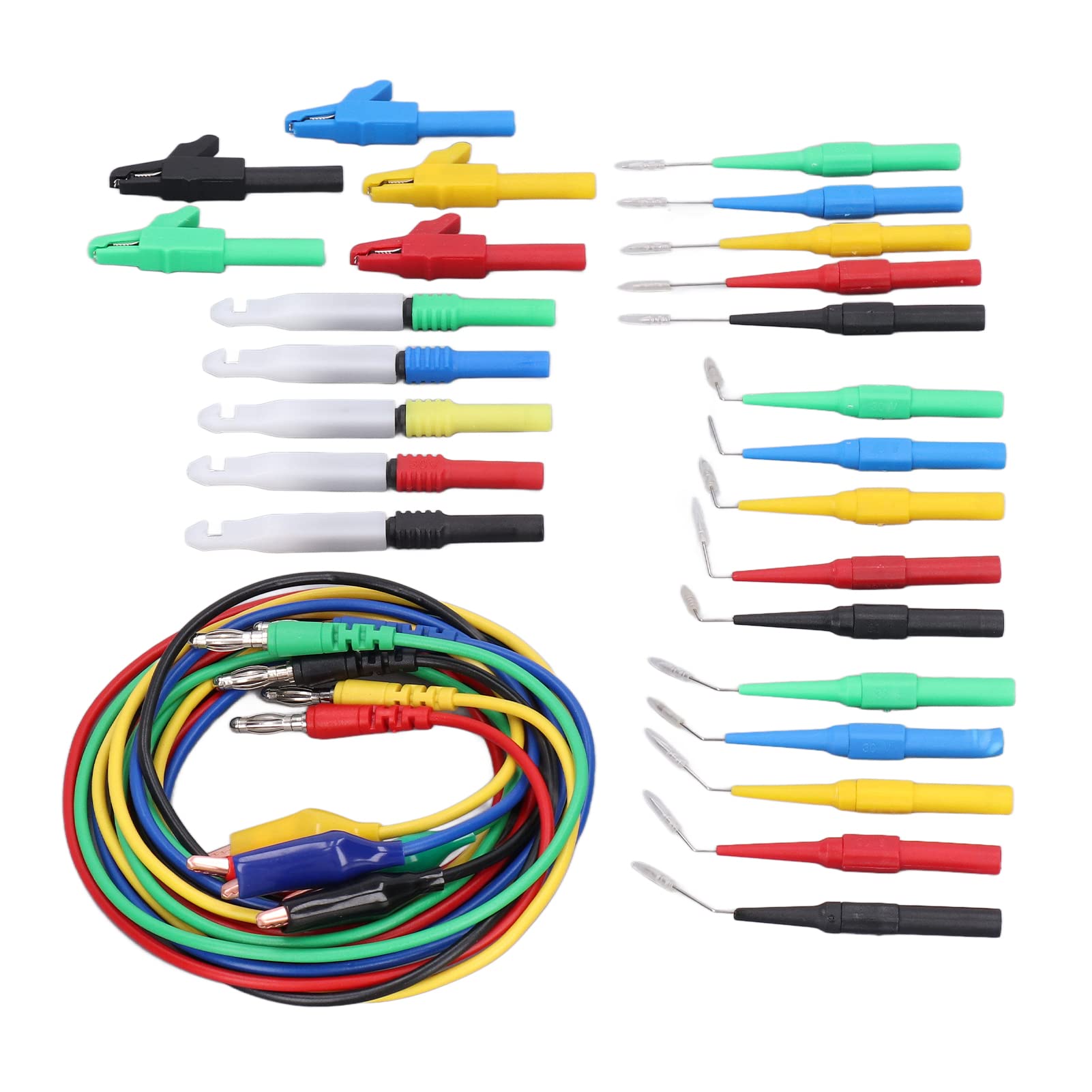 Kit di Cavi per Test con Spina a Banana Kit Sonda Posteriore, Kit Sonda Posteriore 90 ° 135 ° 180 ° Sonde Posteriori Kit Spina a Banana da 4 Mm per Test Diagnostici per Auto