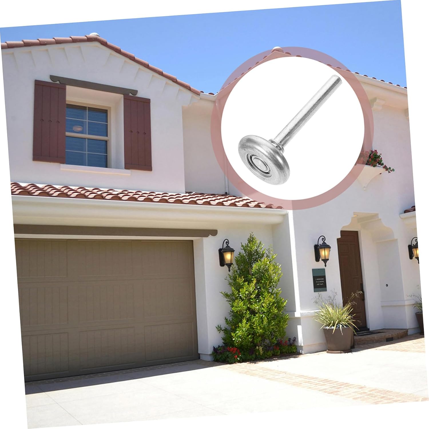 Vaguelly 4pcs Garage Door Replacement Rollers with Stem Smooth and Sturdy Wheels for Residential and Commercial Doors Easy to Install Hardware Accessory for Quieter Operation
