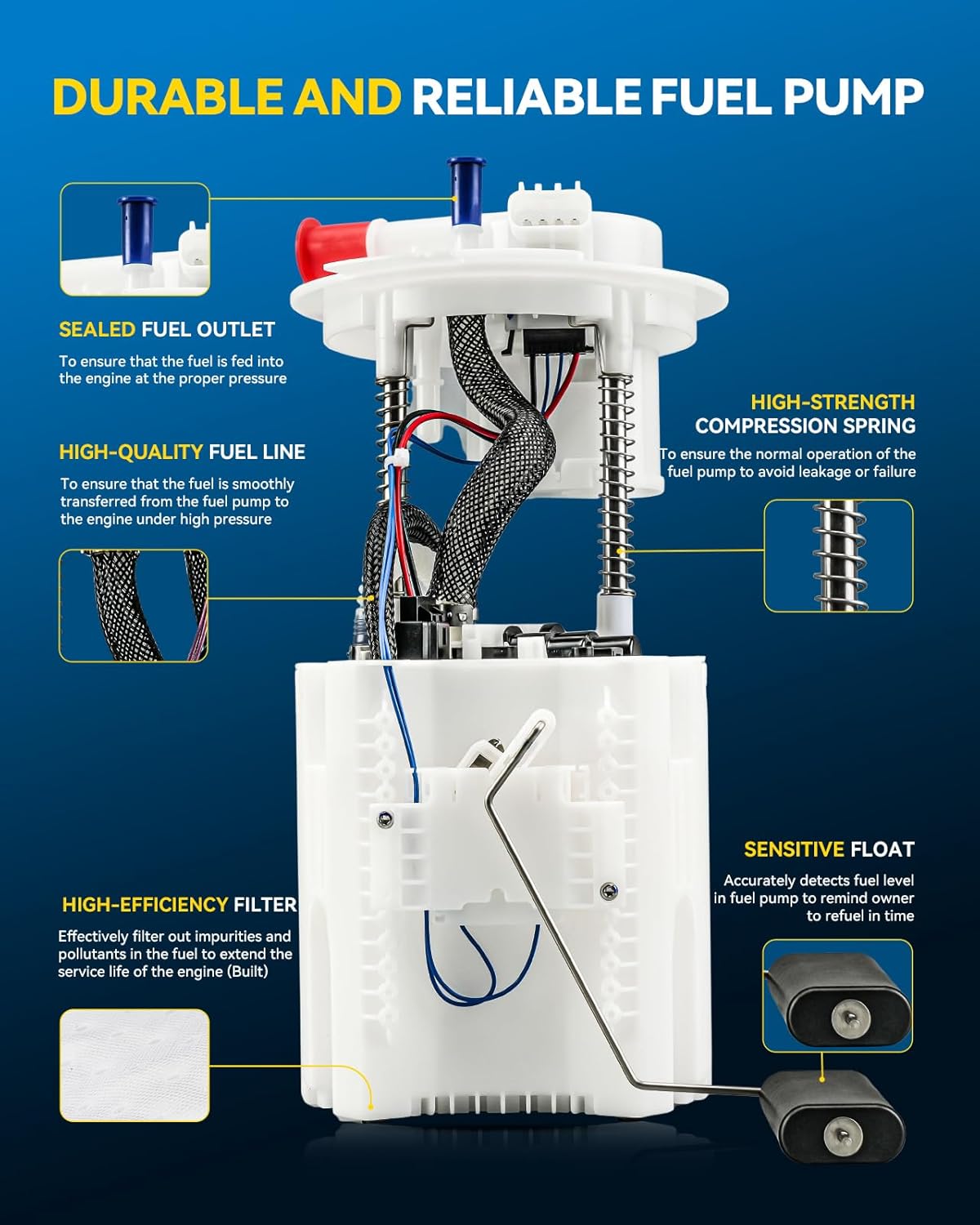 PHILTOP FG1860 Electric Fuel Pump Assembly Fit for 200 2015-2017 2.4L, Cherokee 2017-2019 2.4L, Cherokee 2014-2022 3.2L, 200 2015 3.6L, Electric Fuel Pump Module Assembly Kit