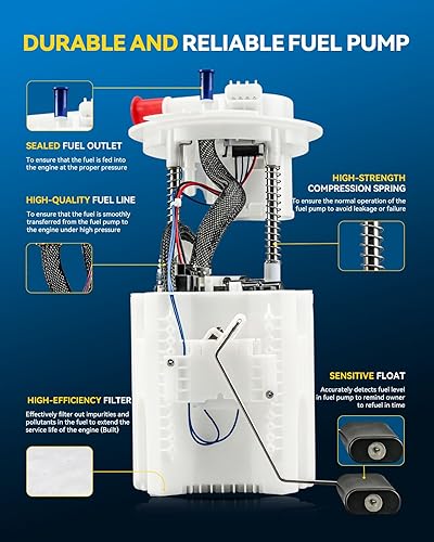 Miniatura 21 de PHILTOP FG1249 Conjunto de bomba de combustible eléctrica compatible con Mazda 3 2004–2009 2.0L 2.3L, reemplaza a E8591M, P76308M, SP4052M