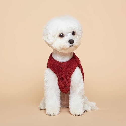 Miniatura 10 de FLOT Chaleco de forro polar mullido para perro, cálido, cómodo, materiales de primera calidad, ajuste a medida, diseñado y fabricado en Corea