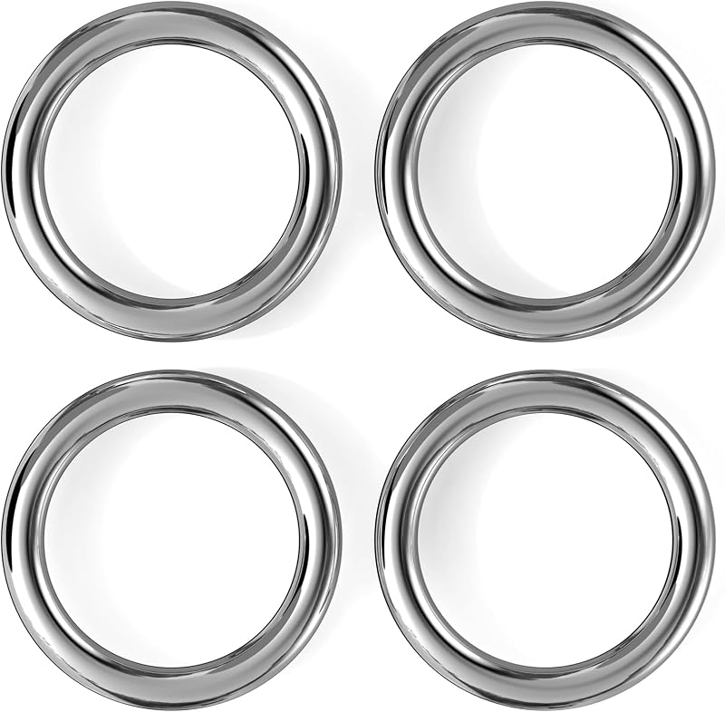 BEYOURD Metal O Rings, 304 Stainless Steel Welded Hardware Rings for Dog Collars & Leashes, Macrame, Ropes, Hanging Straps
