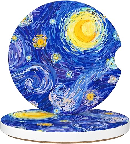 Miniatura 10 de Portavasos para automóvil, posavasos para portavasos de automóvil, paquete de 2 unidades, insertos antideslizantes universales de cerámica Amor,Hoja