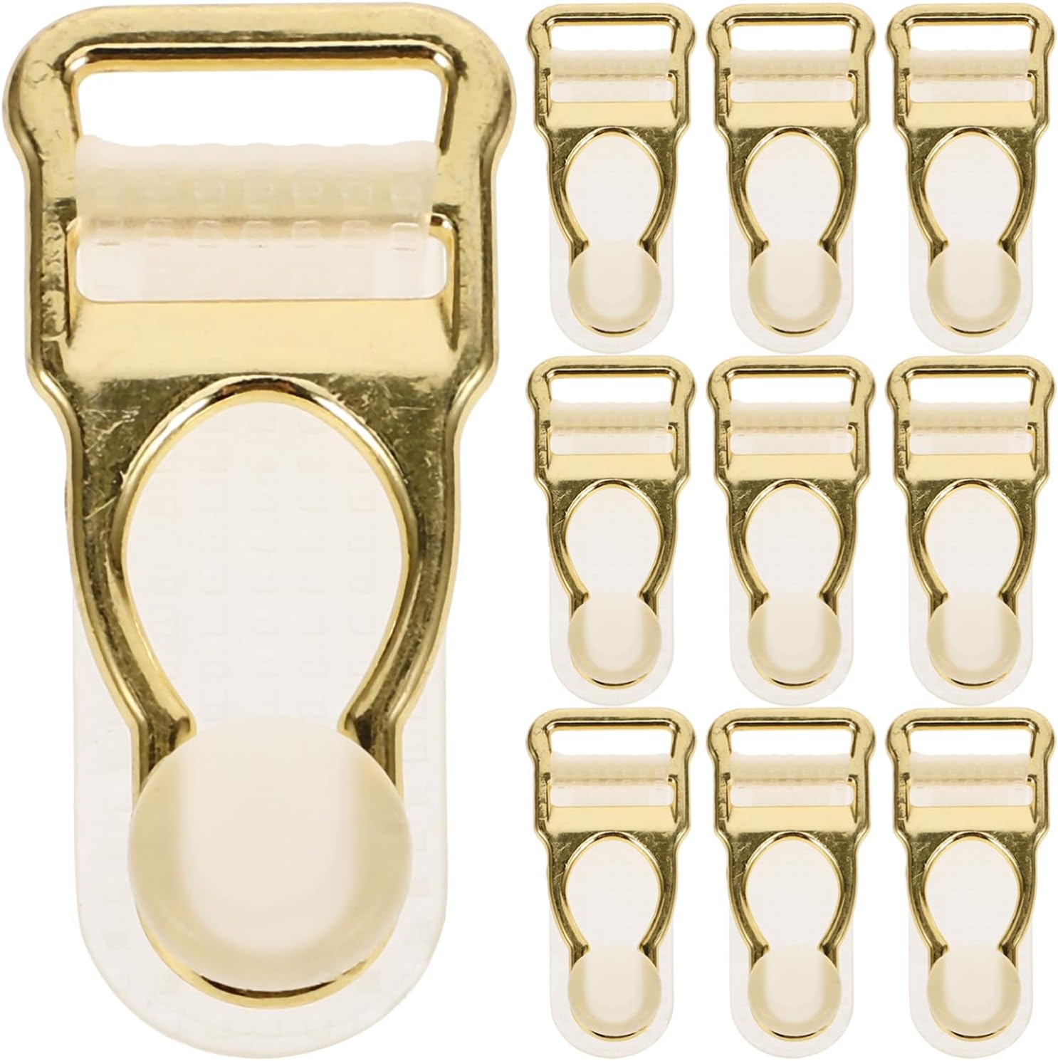 Garneck 10 Pack Garter Clips - Durable Metal Suspender Clips for Replacement and Garment Projects - for Garter Straps and Sewing Accessories