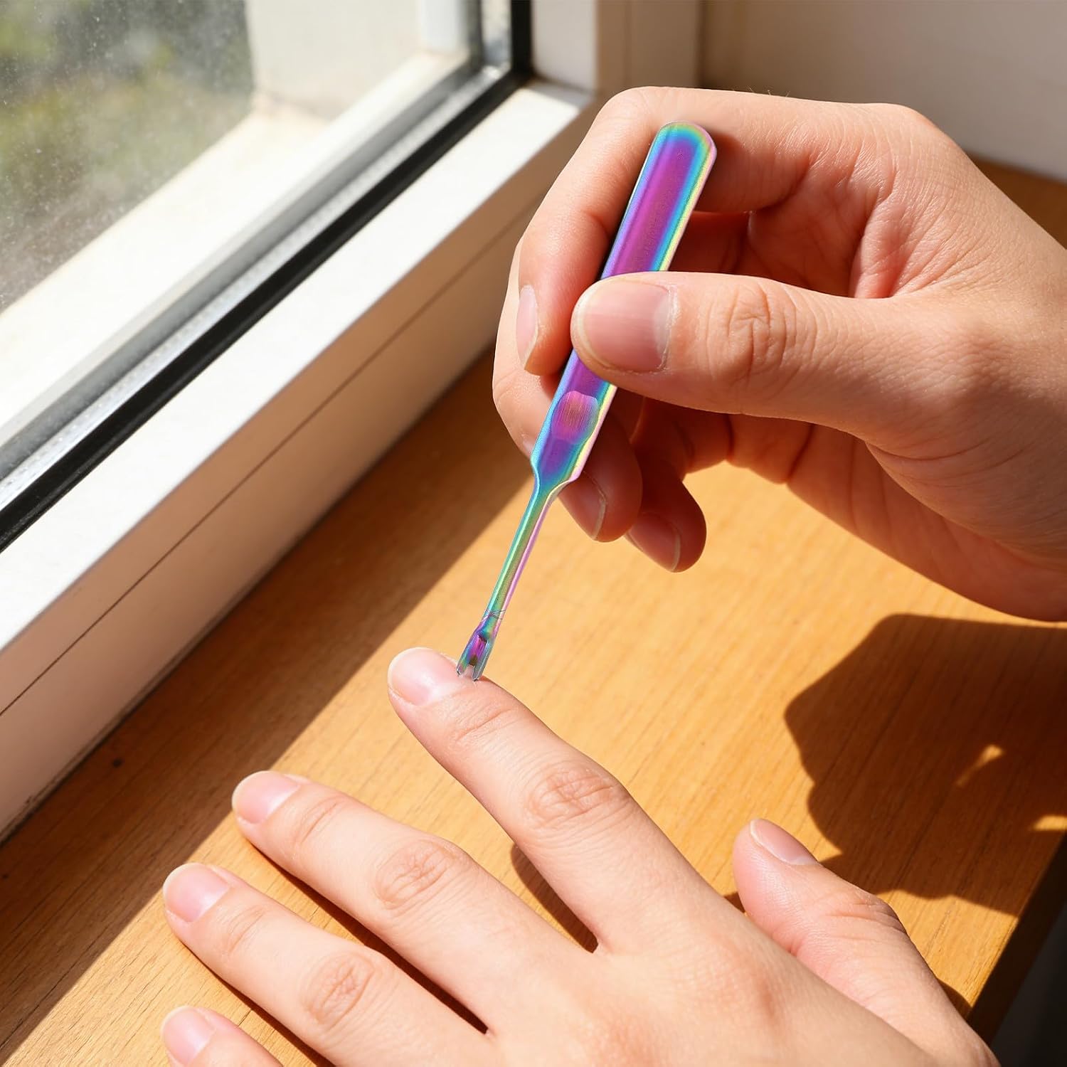 3pcs Stainless Steel Cuticle Pusher Fork for Nail Polish Removal