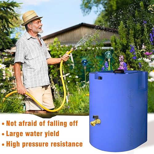 Miniatura 5 de babero de manguera de jardín, entrada de rosca npt 12 rosca 1 pulgada OD salida de rosca grifo exterior, válvula de cierre de latón para drenaje de