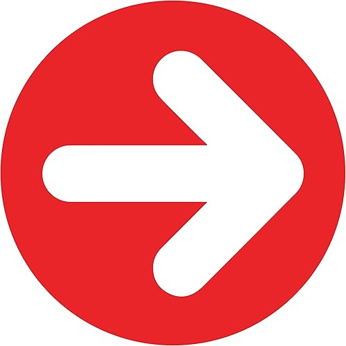 Miniatura 2 de Adhesivo de flecha de 9 pulgadas, letrero Covid-19 Social Distancing Directional Floor Decal (5 unidades)