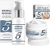 Instant Anti-Wrinkle Tightening Cream & 5-Second Instant Face Lift Set – Wrinkle Remover & Filler Set for Face Deep Wrinkles,Firming Lifting Cream for Face & Neck,For All Skin Types, 30g+30ml