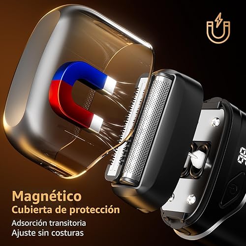 Electric Foil Shavers for Men: Mini Electric Razor for — bottom and base construction detail