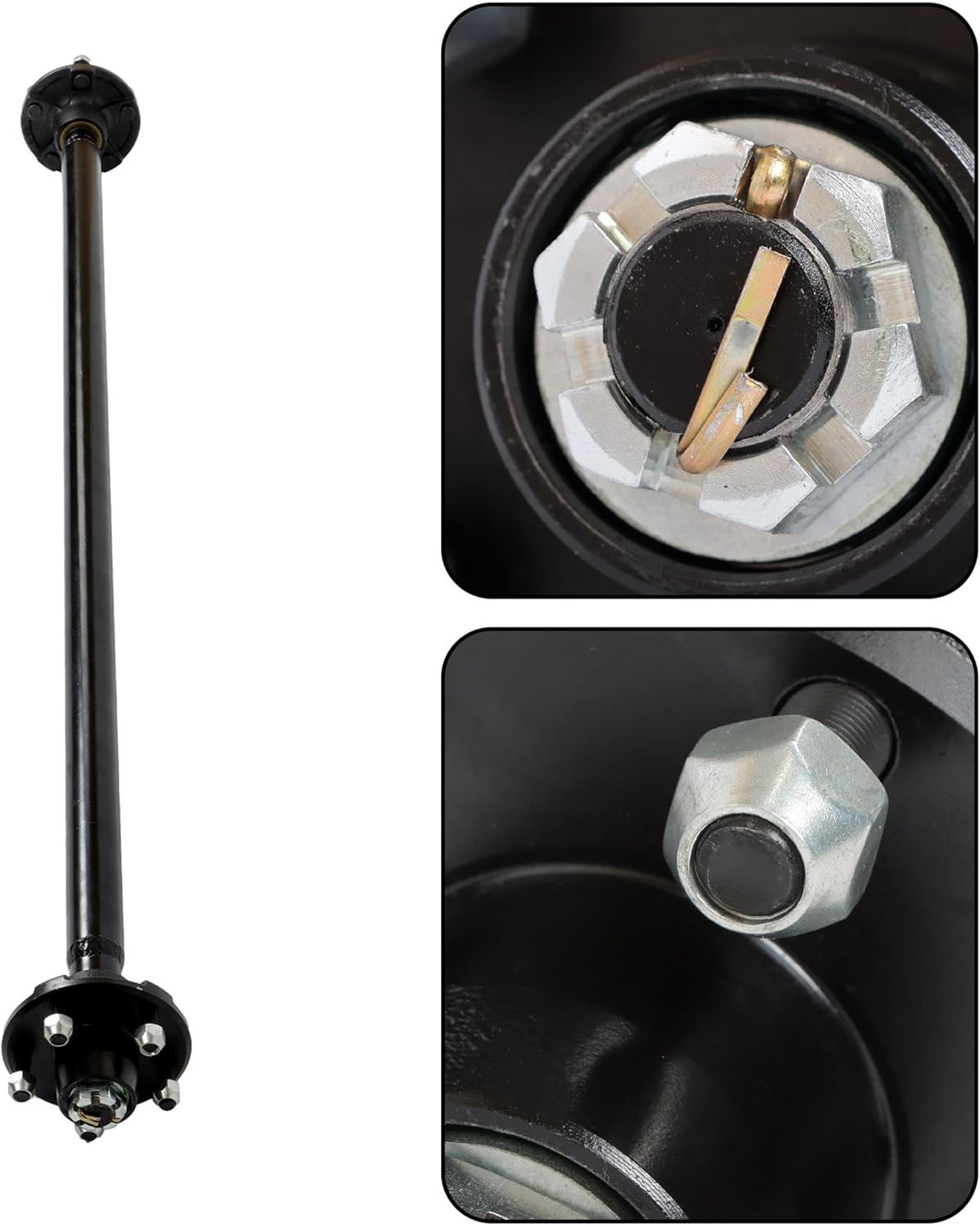 Trailer Axle 2000 lbs Axle Beam 5 Lug Trailer Axle 58 inch Hub Face