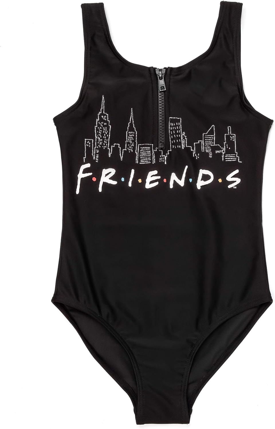 FRIENDS Swimsuit for Girls | Kids F.R.I.E.N.D.S Black Swimming Costume
