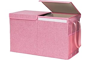 Pink Collapsible Storage Bin: Maximize Space, Minimize Clutter