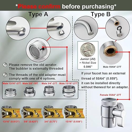 Miniatura 2 de Grifo de fregadero cepillado de alta calidad, rociador de bidé de mano para inodoro, juego de accesorios para agua caliente y fría con doble