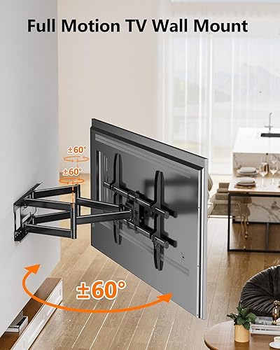 Miniatura 6 de FORGING MOUNT Soporte de pared para TV de movimiento completo XXXL de 60 a 120 pulgadas, máximo VESA1000x600mm hasta 275lbs para pantallas grandes