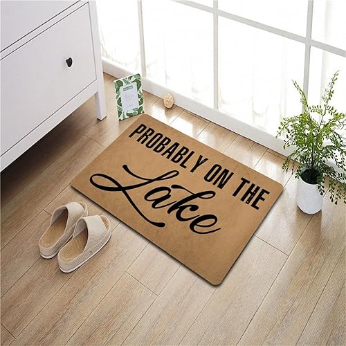 Miniatura 29 de Divertida alfombra de bienvenida para decoración del hogar, tapete antideslizante de bienvenida para interiores (30 x 18 pulgadas)