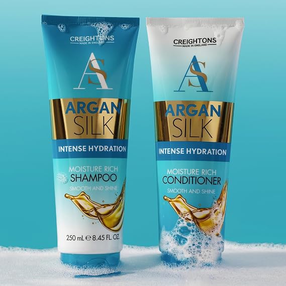 Creightons Argan Smooth Moisture Rich Conditioner (250 ml) - Professionally Formulated with Argan Oil from Morocco, Replenishes Moisture for Strength & Shine, For all Hair Types