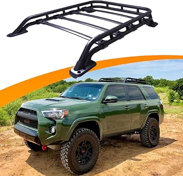 سلة رفوف سقف تناسب 2010-2024 تويوتا 4Runner Rooftop Luggage Carrier Bar Extra Bar
