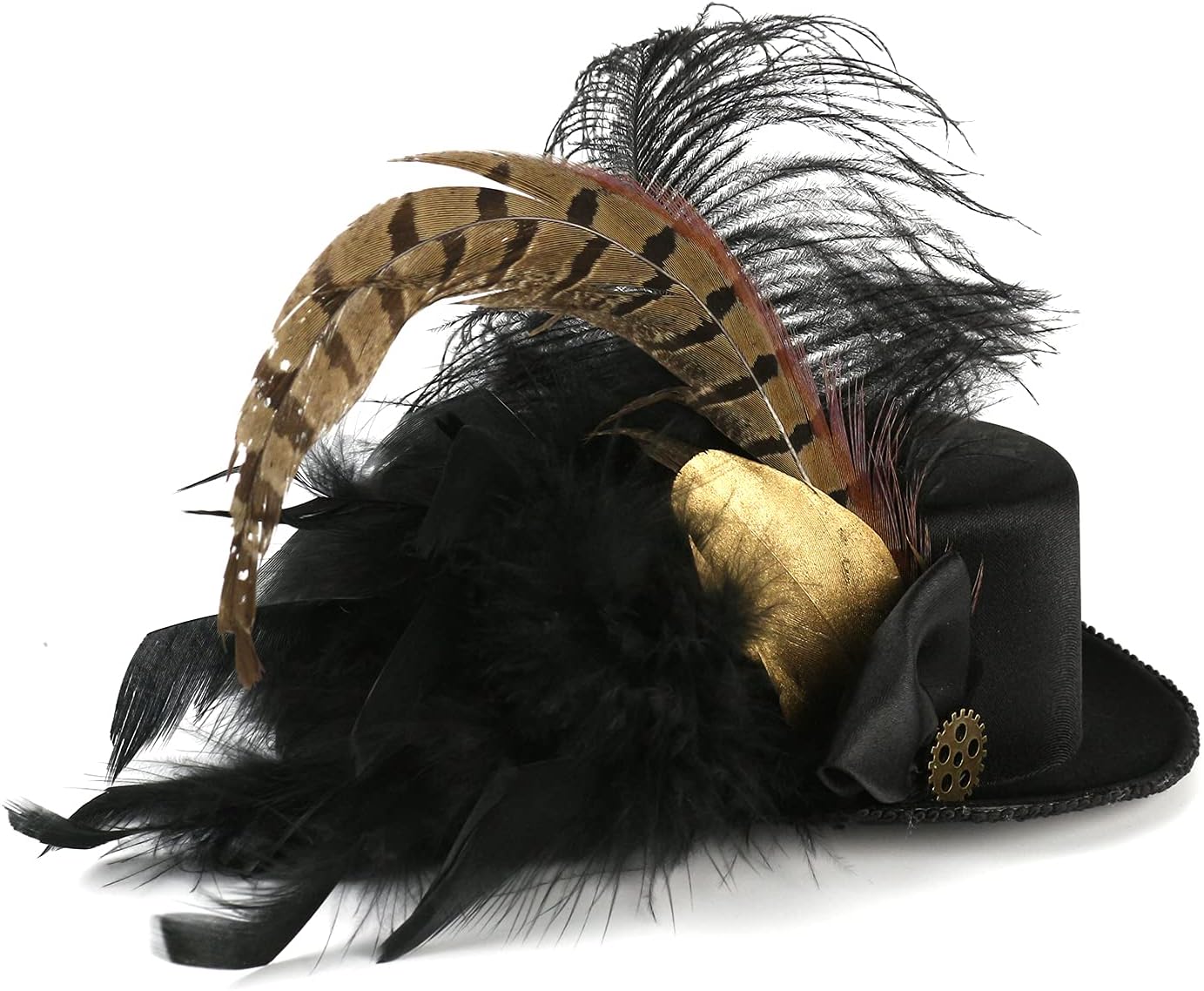 LATIMOON Fascinators Hat for Women Tea Party Headband Mini top Hats Cocktail Flower Mesh Feathers Hair Clip - Image 6