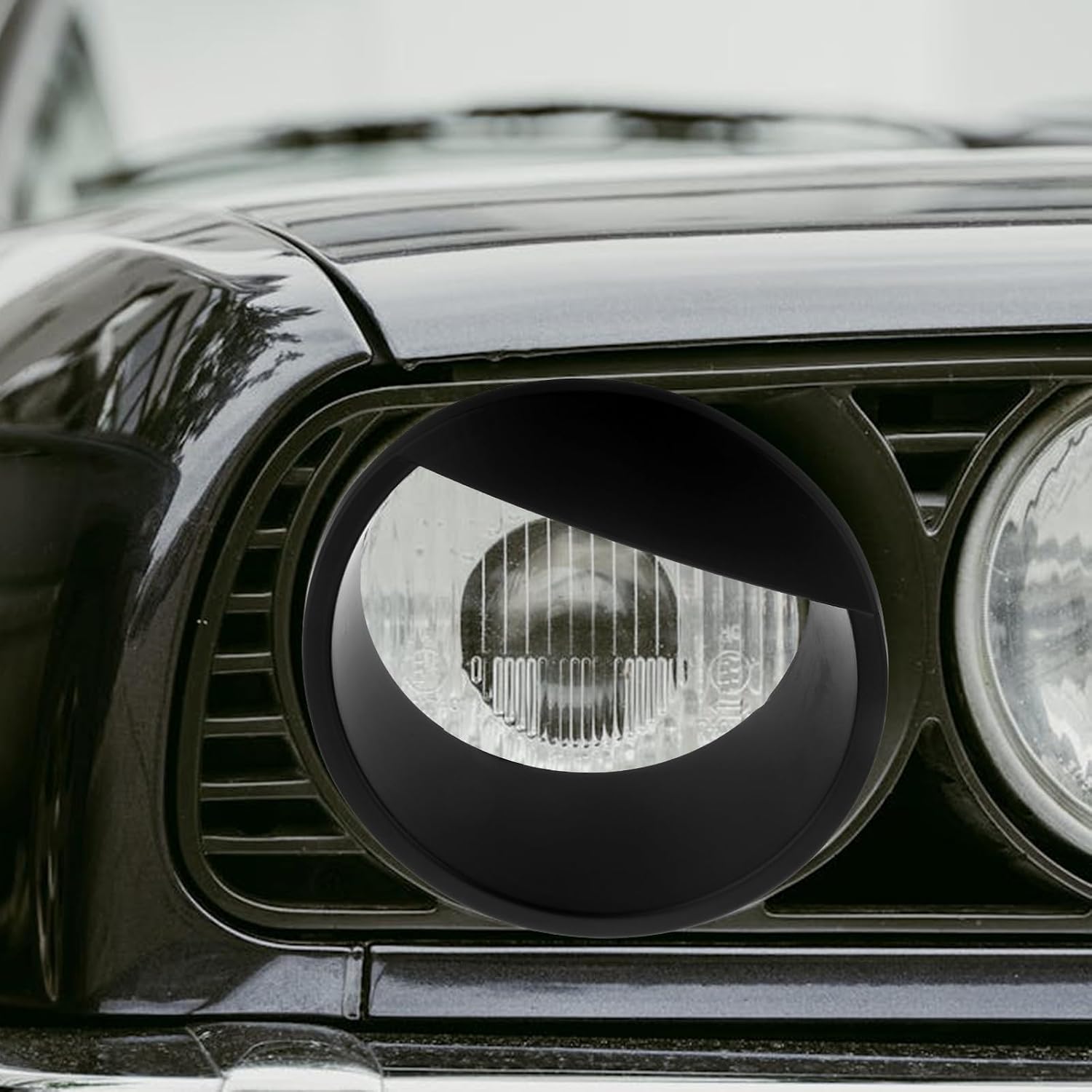 DOITOOL 2pcs Matte Black Abs Plastic Headlight Bezels Set for 7 Inch Headlights with Stylish Design for Off-Road Vehicle Accessories