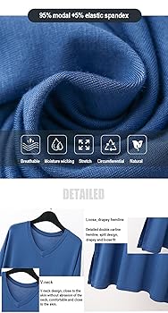 Herren Nachthemd Übergröße V-Ausschnitt - Weiches Schlafhemd Kurzarm Sommer