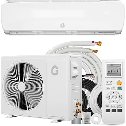 GAOMON 18000BTU Mini Split Ac/Heating System,19 SEER2 230 V AC Unit Cools Rooms up to1250 Sq. Ft, L Panel Indoor Unit Split Air Conditioner,Energy Efficient Inverter AC w/Heat Pump,Low Noise (42 db)