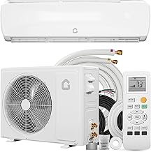 GAOMON 18000BTU Mini Split Ac/Heating System,19 SEER2 230 V AC Unit Cools Rooms up to1250 Sq. Ft, L Panel Indoor Unit Split Air Conditioner,Energy Efficient Inverter AC w/Heat Pump,Low Noise (42 db)