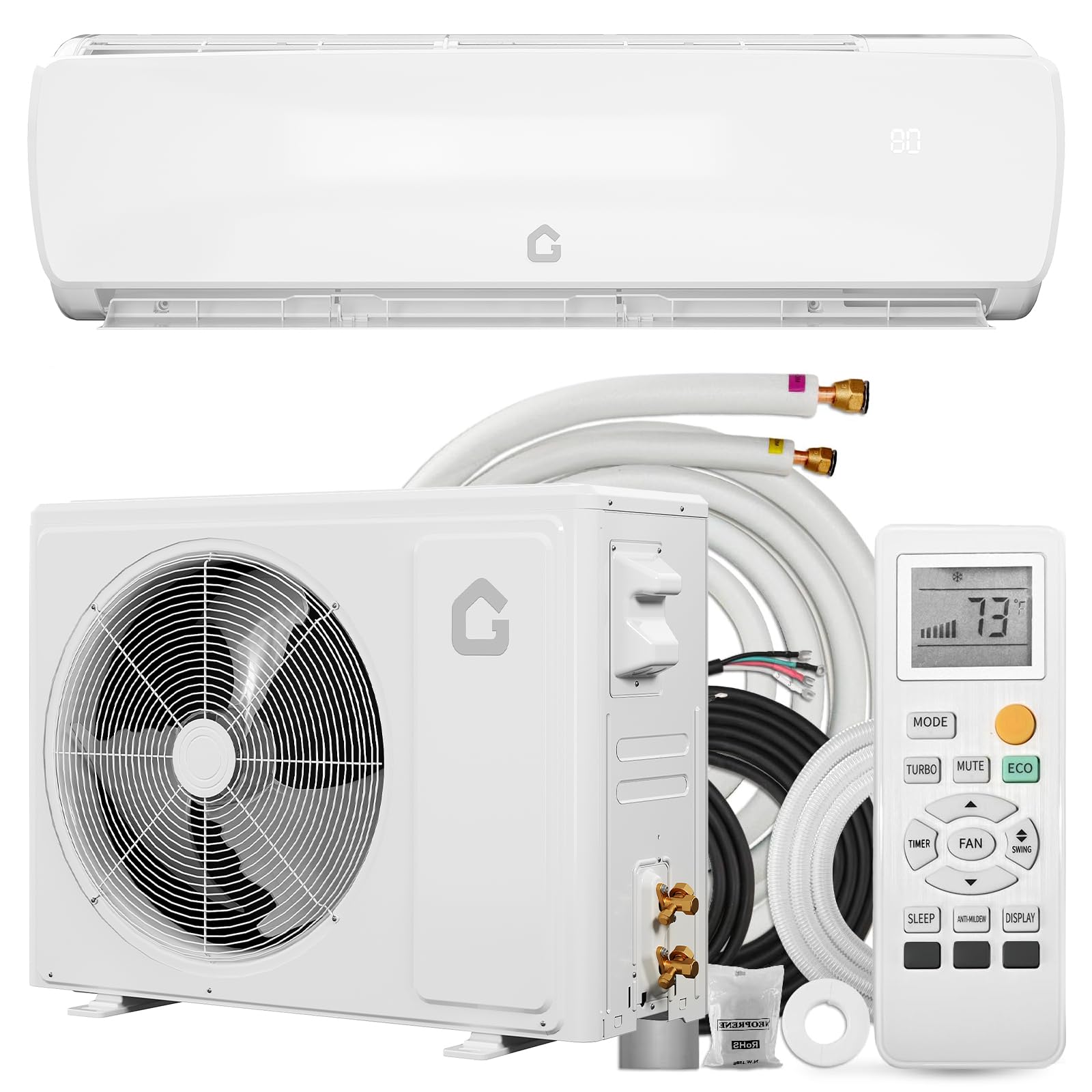Photo 1 of 19 SEER2 Mini Split AC, 115V 9000 BTU Mini Split Heating and Coolings up to 450, Inverter Mini Split System w/Remote Control, Low Nosie,Mini Split Air Conditioner for Home