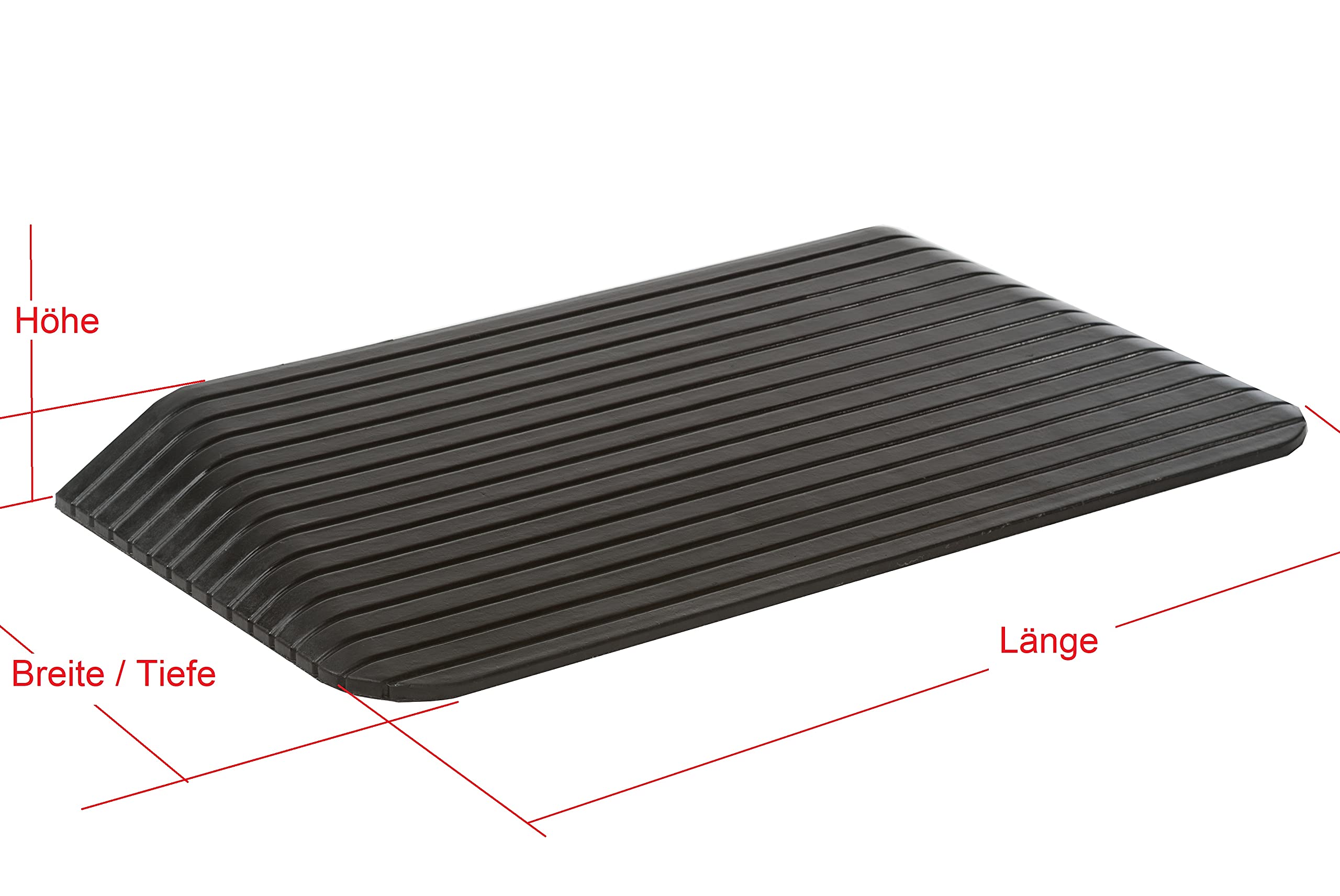 Bepco Rampa para sillas de ruedas de goma 9,0 x 90 x 53 cm