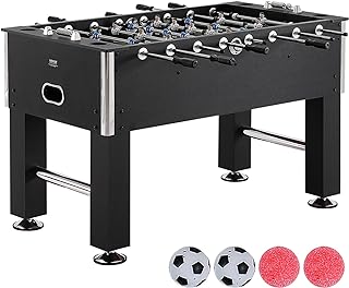 VEVOR SUO-5529L - Juego de fútbol estándar de 55 Pulgadas, tamaño Completo para Interiores, hogar, Familia y Sala de Juegos, Incluye 4 Pelotas y 4 portavasos, Color Negro