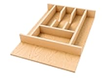 Rev-A-Shelf Natural Maple Right Size Utensil Insert Home Storage Kitchen Organizer 7 Compartment Drawer Accessory, 13-1/4