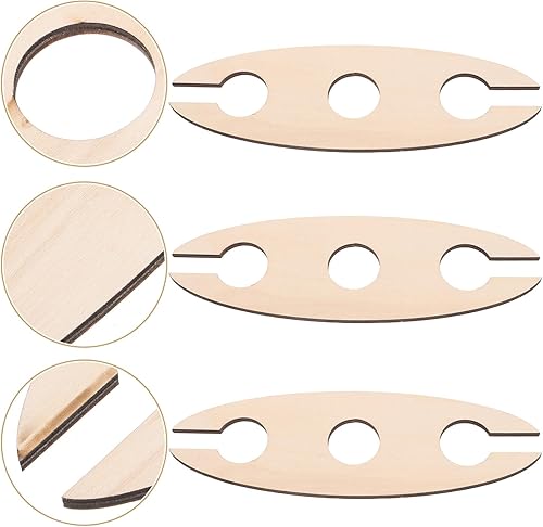 Miniatura 9 de Alipis Estante de almacenamiento y exhibición de vino de bambú de 3 piezas con soporte de vidrio, estante en forma de botella, soporte para copas de