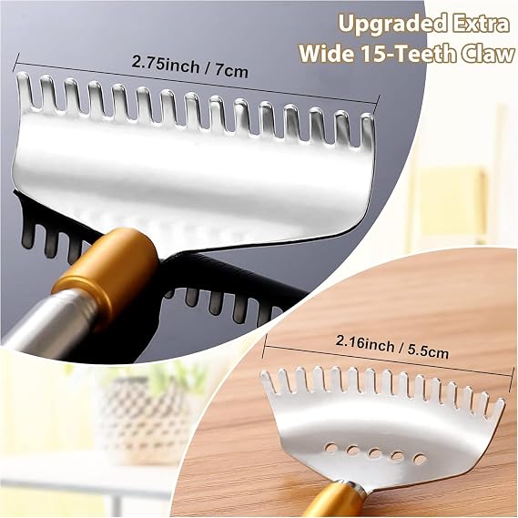 Back Scratcher with 2 Detachable Wide Claws