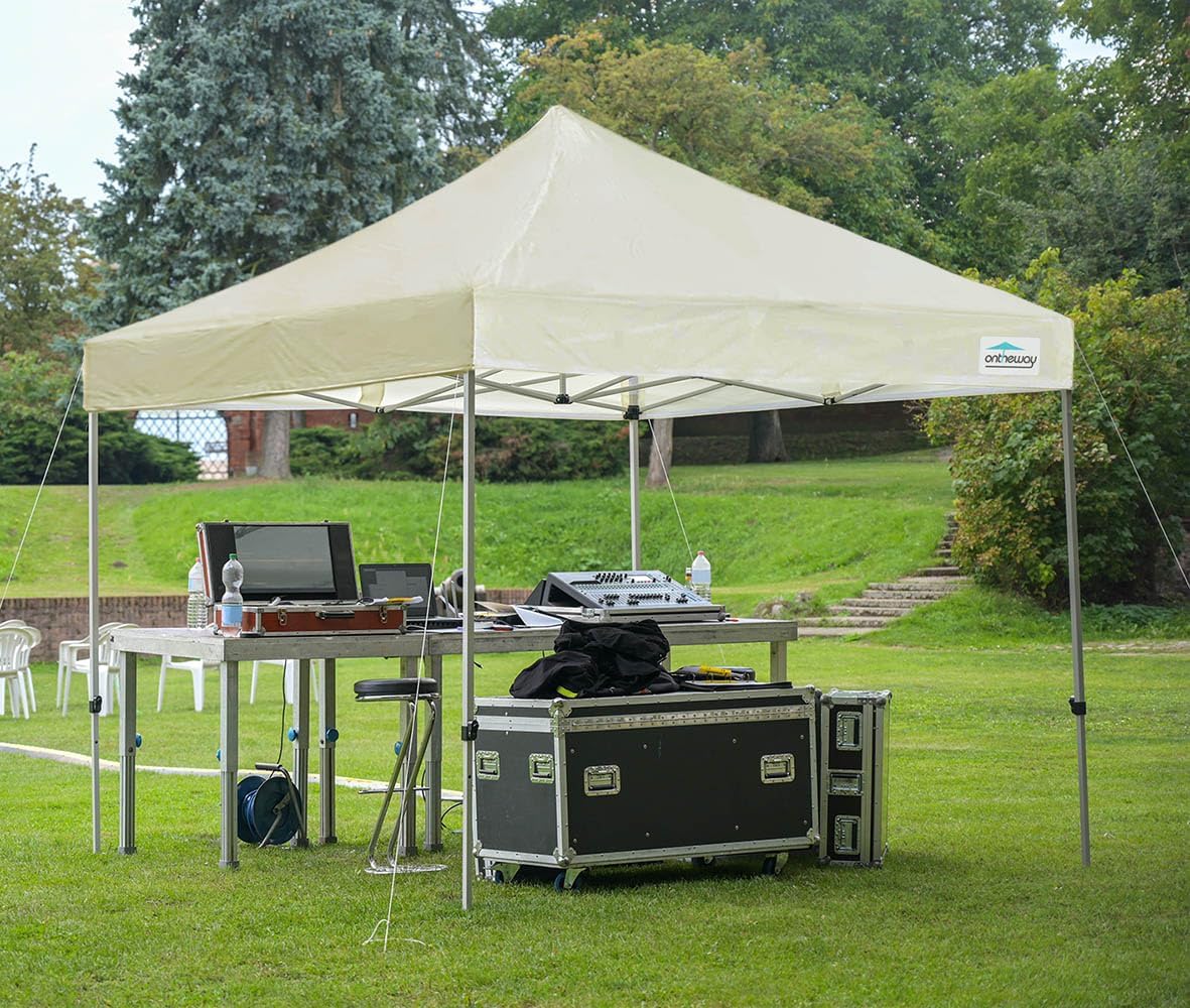 ONTHEWAY 10' x 10' Replacement Canopy Top for Pop Up Tent, Heavy Duty Waterproof Fabric with UV Protection, Instant Canopy Top Cover ONLY