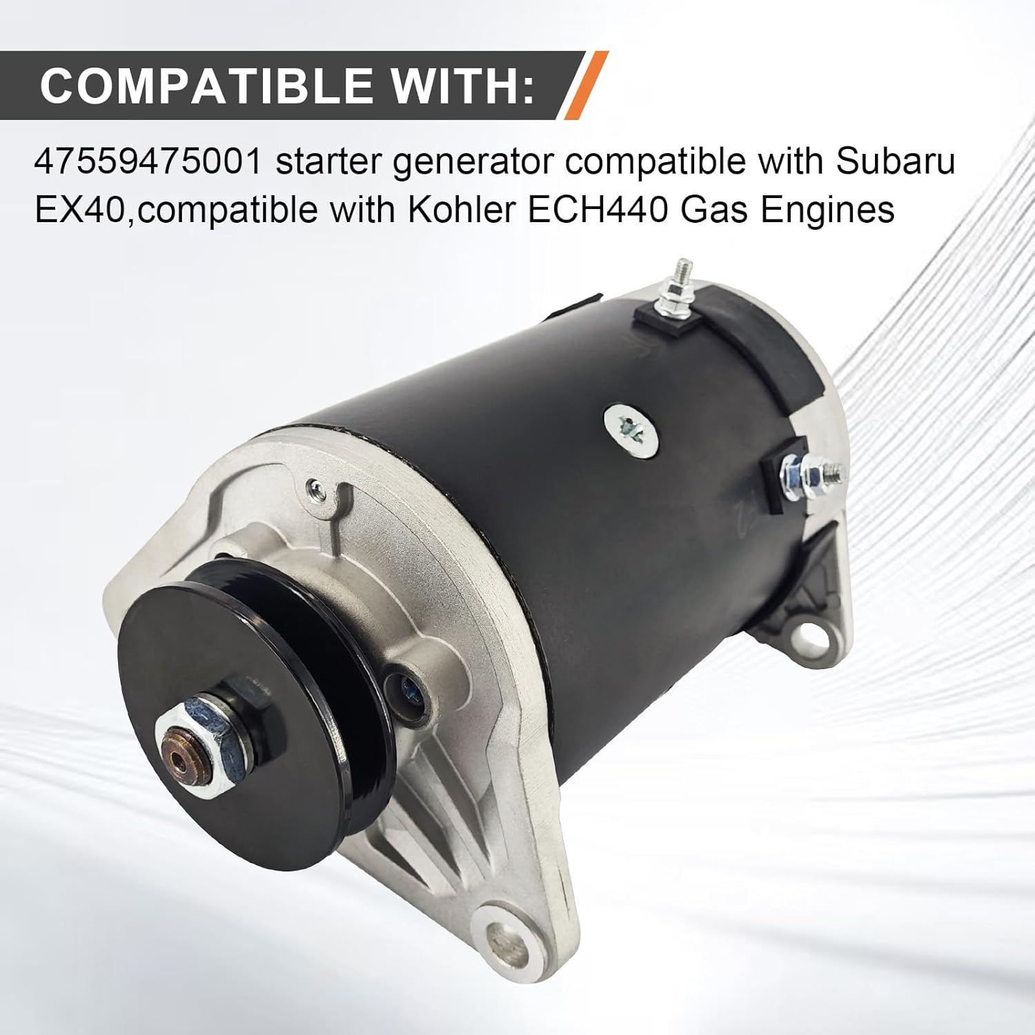 47559475001 12V 4T Starter Generator Compatible with Kohler ECH440 Compatible with Subaru EX40 Replace 105190101 1051901-01 475594750-01