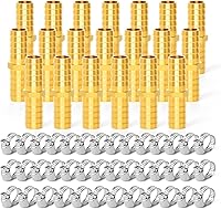 Vista 16 de GASHER 2 piezas de púas de manguera de latón en T, accesorio de manguera de 3 vías (púa de manguera de 1,27 cm x 1,27 cm x 1,27 cm) con 6